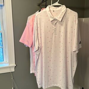 3 cool shorts - 2 polos and one button down all in great condition xxl